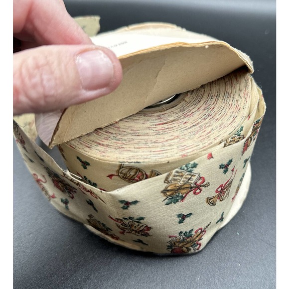 Vintage Ribbon A Lion Product 40 YDS Musical Instruments Holly Berries 5H - Picture 6 of 8